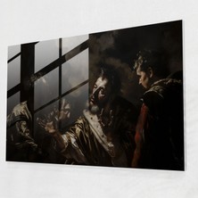 Popcas Caravaggio Tarzı Cam Tablo - Caravaggio Cam Duvar Sanatı Modern Sanat Duvar Dekorasyonu