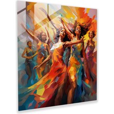 Popcas Amazon Kadınları Güçlendiriyor Cam Tablo - Canlı Renkler Güçlenme Cam Tablo