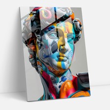 Popcas Klasik Yeniden Canlanma Cam Tablo - Klasizm+Popart Cam Sanatı Modern Sanat Cam Tablo
