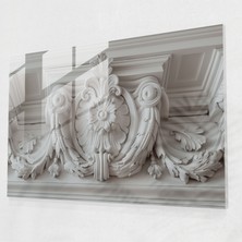 Popcas Klasik Ev Dekorasyonu - Neoklasik Mimarlık Detayı - Klasik Modern Sanat Cam Tablo Ev Dekorasyonu