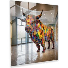 Popcas Renkli Bufalo'nun Modern Mozaik Tasarımı - Cam Tablo - Bufalo Ev Dekorasyonu Duvar Dekorasyonu Cam Duvar Sanatı