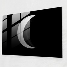 Popcas Moon Modern Sanat - Dünya Grafik Tasarım Karşıt Siyah ve Beyaz Modern Sanat