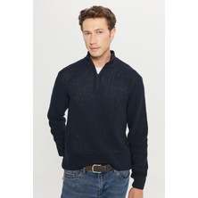 Altınyıldız Classics Pamuklu Standart Fit Normal Kesim Bato Yaka Jakarlı Triko Kazak