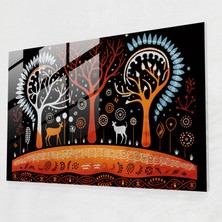 Popcas Avustralya Yerli Kültüründen Ilham Alan Cam Duvar Sanatı - Aborjin Atalar Ruhları Cam Sanatı