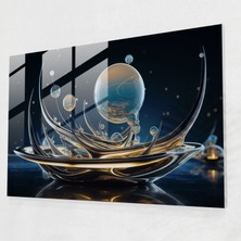 Popcas Gelecekten Gelen Galaksi Cam Tablo - Dünya Gelecekten Gelen Unsurlar Cam Tablo Geometrik Şekiller