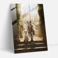 Popcas Hayvanlar Insanlar Gibi Giyinmiş Modern Sanat - Hayvanlar Insanlar Gibi Giyinmiş Kanvas Tablo Cam Tablo Yağlı Boya