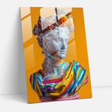 Popcas Klasik Pop Sanat Cam Sanatı - Klasik Sanat+Popart Cam Tablo Modern Sanat Klasik Sanatı Pop Sanat ile Birleştirin