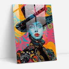 Popcas Pop Art Cam Tablo Sanatı - Klasik+Popart Cam Tablo Modern Sanat Klasizmi Pop Art ile Birleştirin