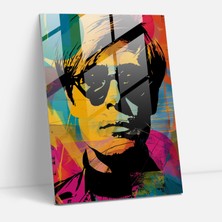 Popcas Andy Warhol Cam Tablo Hırçın Pop Sanat Ev Dekorasyonu Oyunbaz Cam Sanat - Andy Warhol Ev Dekorasyonu Modern Sanat Pop Sanat