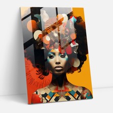 Popcas Afro Montaj Cam Tablo - Afro Afro Esintili Dokular Ev Dekorasyonu