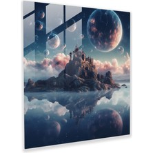 Popcas Harika Göksel Adalar Cam Tablo - Modern Sanat Fotoğraf Manipülasyonu