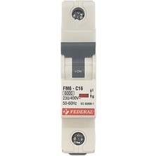 Federal 1X16A 6ka C Fm6 Sigorta 4 ADET