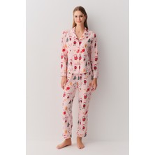 Suwen Lulusu Gömlek Yaka Pijama Takımı