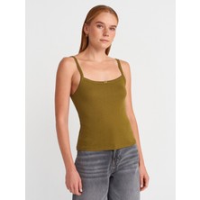 21044 Fiyonk Detaylı Ajurlu Top-Koyu Yeşil