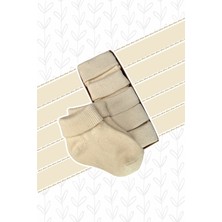 Akface Ham Pamuk Organik Termal Unisex Bebek Çorabı 0-2 Yaş