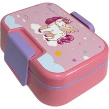 Vagonlife VGN1262 4  Bölmeli Saplı Beslenme Yemek Kabı- Lunch Box 1030 ml Unıcorn