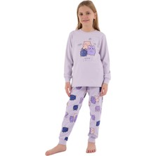 Rolypoly Kız Çocuk Mor Pijama Takımı