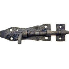 Antika Tarz Dekoratif Pirinç Dövme Kapı Sürgüsü - 7cm, Oksit