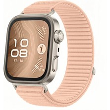 MobaxAksesuar Huawei Watch Fit 5/ Fit 5 Pro/ Fit 4/ Fit 4 Pro/ Fit 3 Kordon Dalgalı Cırt Cırt Hasır Kordon