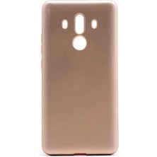 noktaks - Huawei Mate 10 Pro - Kılıf Mat Soft Premier Silikon Kapak - Gold - T1672