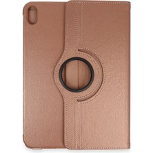 iPad 2022 10.9 (10.nesil) Kılıf 360 Tablet Deri Kılıf - Rose Gold - AKMONL2734-1505