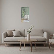 Modern Çiçek Desenli  Duvar Aynalı Tablosu - AKMONL8574-3261
