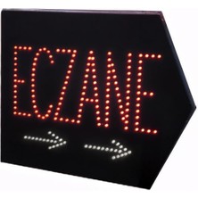 Powermaster PM-28338 Eczane SMD LED Tabelası Sağ OK Yönlü Kırmızı-Beyaz Suya Dayanıklı 345X465mm