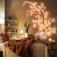 Gaman 144 Ledli Ağaç Dalı LED Çiçekli Bahar Ağacı Dekoratif Duvar Ledli Uzaktan Kumanda ile Kontrol Edilebilir