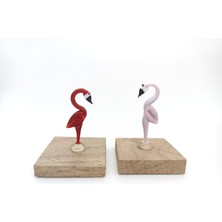 Hanecambaz Flamingo Mini Biblo Murano Cam El Yapımı