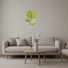 Çiçek Desenli Dekoratif Altın Aynalı Tablo - AKMONL2173-9044