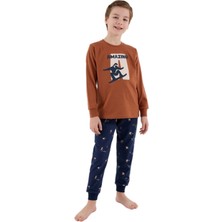 Arnetta Erkek Çocuk Kahverengi Pijama Takımı