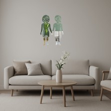 Kadınlar El Ele Emoji Dekoratif Aynalı Tablo - AKMONL4170-9534