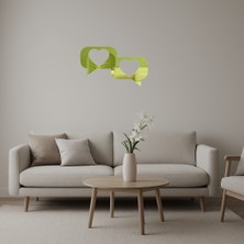 Kalpler ve Mesaj Dekoratif Altın Aynalı Tablo - AKMONL9183-6666