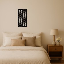 Monokrom Çizgilerle Dekoratif Mdf Tablo - AKMONL1742-7708