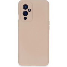 One Plus 9 Kılıf Nano Içi Kadife Silikon - Pudra - AKMONL7878-3631