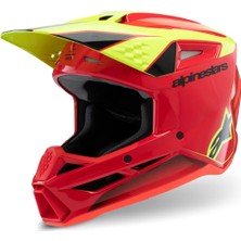 Alpinestars Sm3 Youth Fray Off-Road Çocuk Genç Motosiklet Kaskı Kırmızı  Sarı