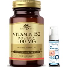Vitamin B2 (Riboflavin) 100 Mg 100 Bitkisel Kapsül - Diş Beyazlatıcı Köpük