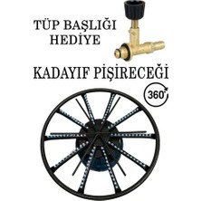 38 cm Döner Başlıklı Kadayıf Künefe Balık Pişirme Ocağı Dar Çember Tüp