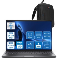 Dell Pro 16 PC16250 Intel Core 7 150U 96GB Ddr5 512GB SSD 16 Fhd+ IPS (1920X1200) 300 Nits Freedos Taşınabilir Bilgisayar. PC16250C7165F27+ZETTAÇANTA