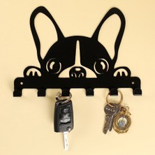 Loren Home Siyah Metal Köpek Anahtarlık