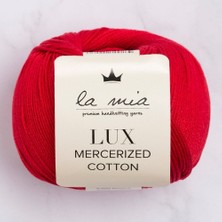 La Mia Lux Mercerized Cotton Kırmızı El Örgü İpi - 19 - 33745