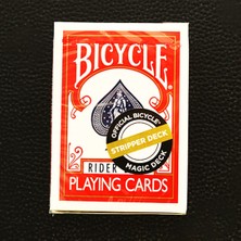 Bicycle Rider Back Stripper Deck Red Kırmızı Hileli Kesik Uçlu Oyun Kağıdı Iskambil Kartları Destesi