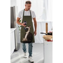 Mr. Cat Mutfak Önlüğü (Keten Kumaş, Uluslararası Yıkama ve Solmama Sertifikası)