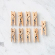 Loren 10 Lu Natural Mini Ahşap Mandal