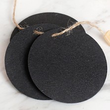 Loren 10'lu Yuvarlak Siyah Etiket ve Klipsli Etike