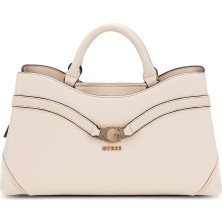 Kadın Metal Aksesuarlı Kanat Detaylı El Çantası - Kırık Beyaz