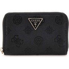 Kadın Cresidia Logolu Fermuarlı Cüzdan - Siyah