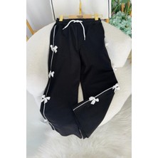 Miniğimin Cicileri Kız Çocuk Fiyonk Detaylı Ispanyol Tayt - Siyah