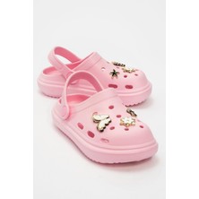 Çocuk Aksesuarlı Sabo Terlik 31-35 Pembe