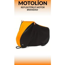 Rmg Moto Gusto Santa 125 Uyumlu Motosiklet Brandası Turuncu Üstlü Siyah Renkli Örtü